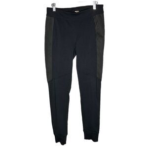 Free People Black Legging Pant With Faux Suede Side Panel  Small